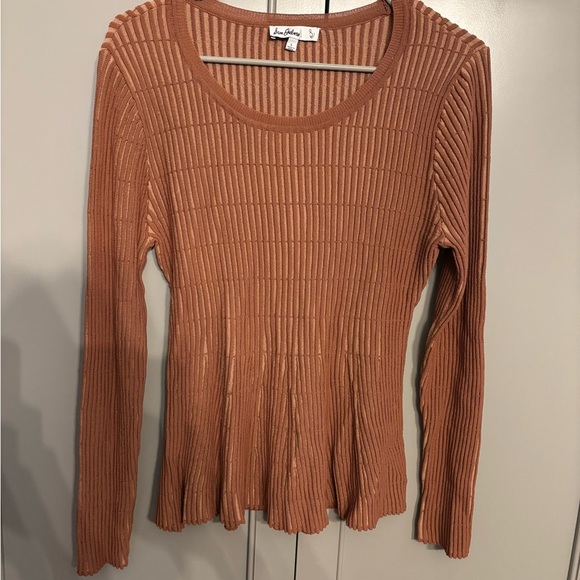 Sam Edelman Gia Crewneck Peplum Knit Top LG NWOT - Picture 3 of 7